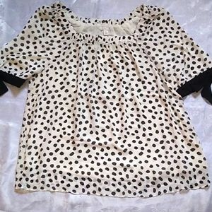 Cato polkadot women’s top black & white 22/24W